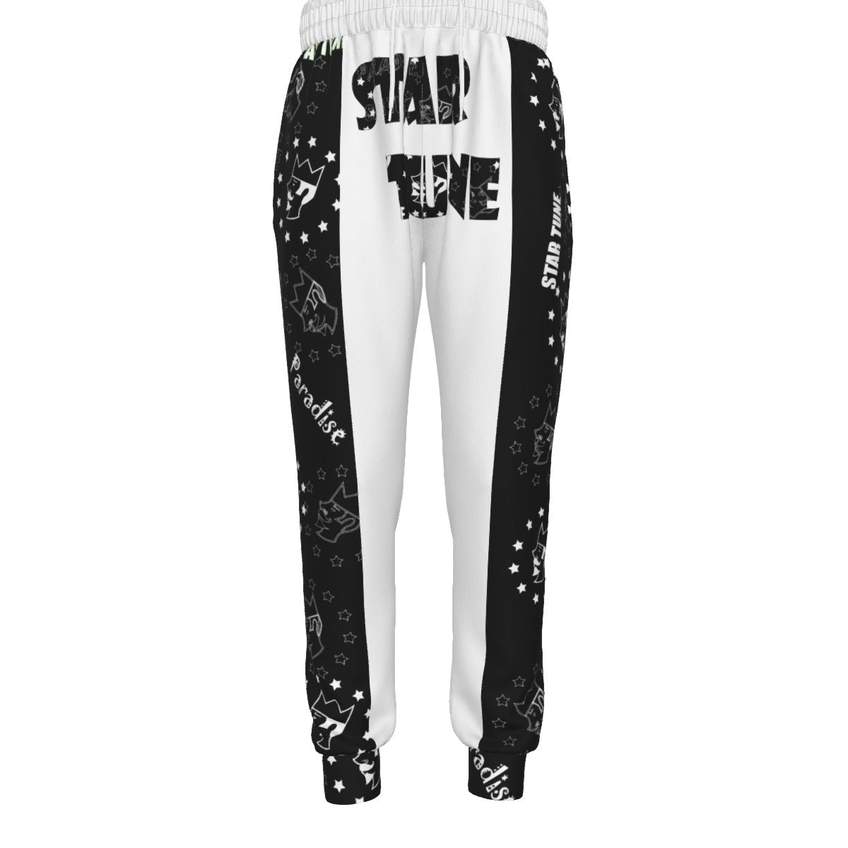 Black and best sale white star sweatpants