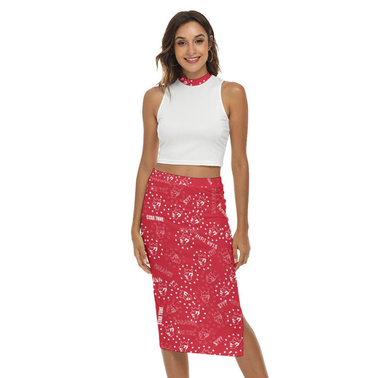 Women's Tank Top & Split High Skirt Set