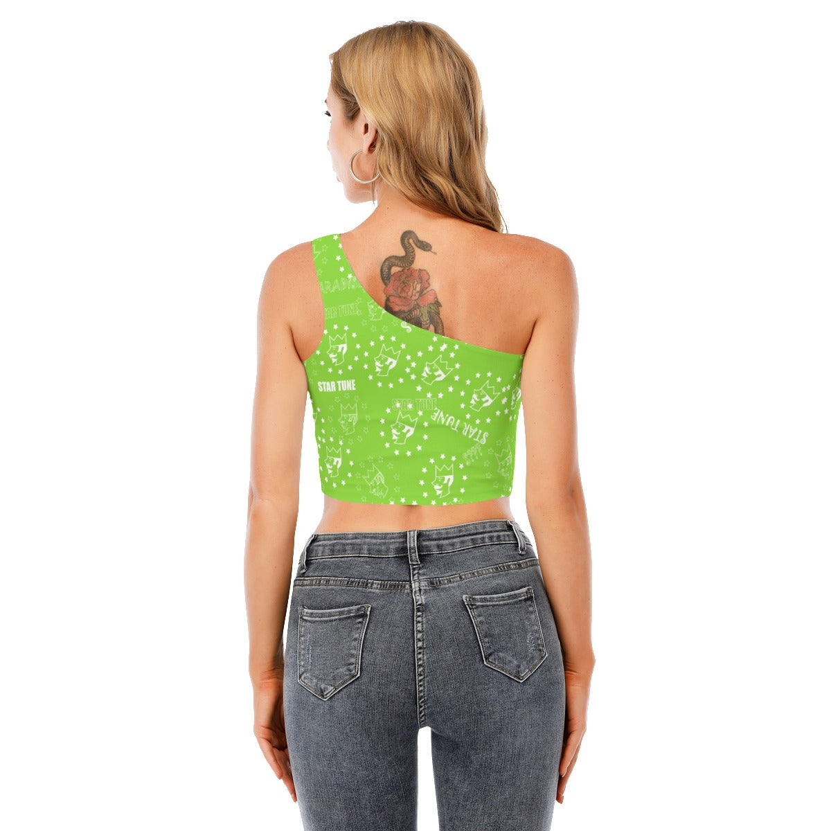 Women's One-Shoulder Cropped Top