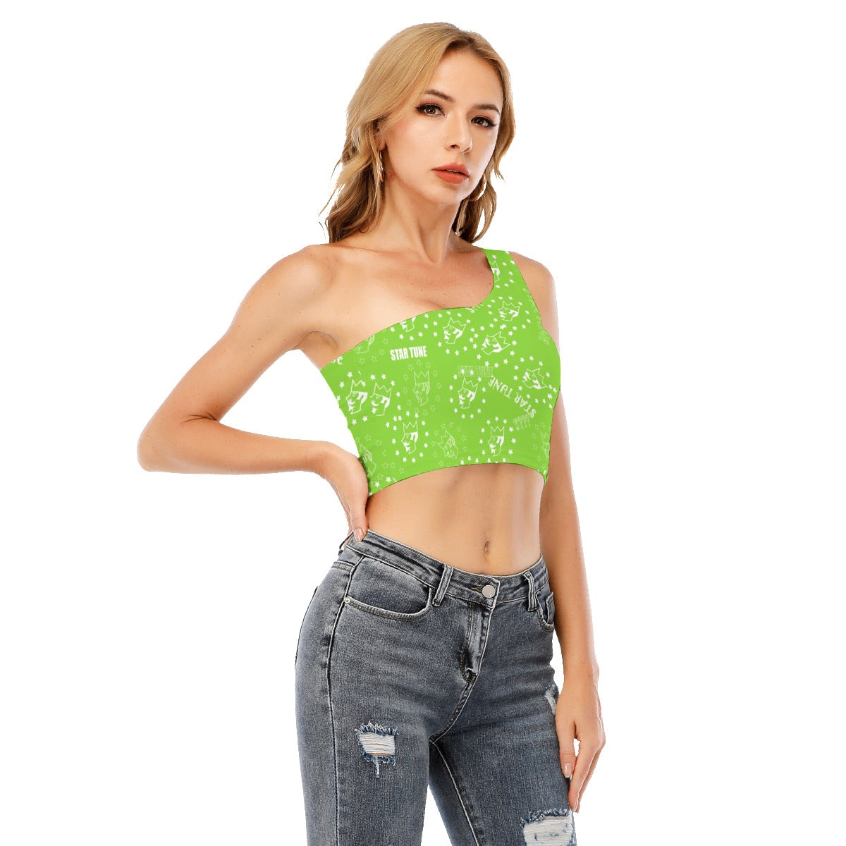 Women's One-Shoulder Cropped Top