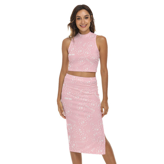 Women's Tank Top & Split High Skirt Set