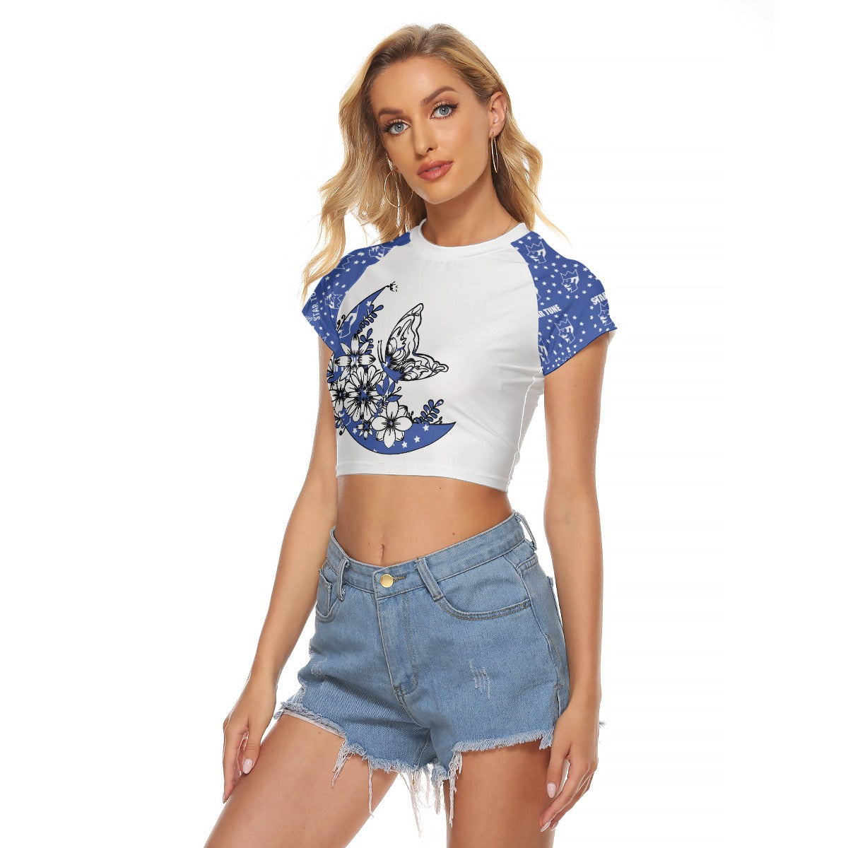 Women's Butterfly Shirt ( Blue )