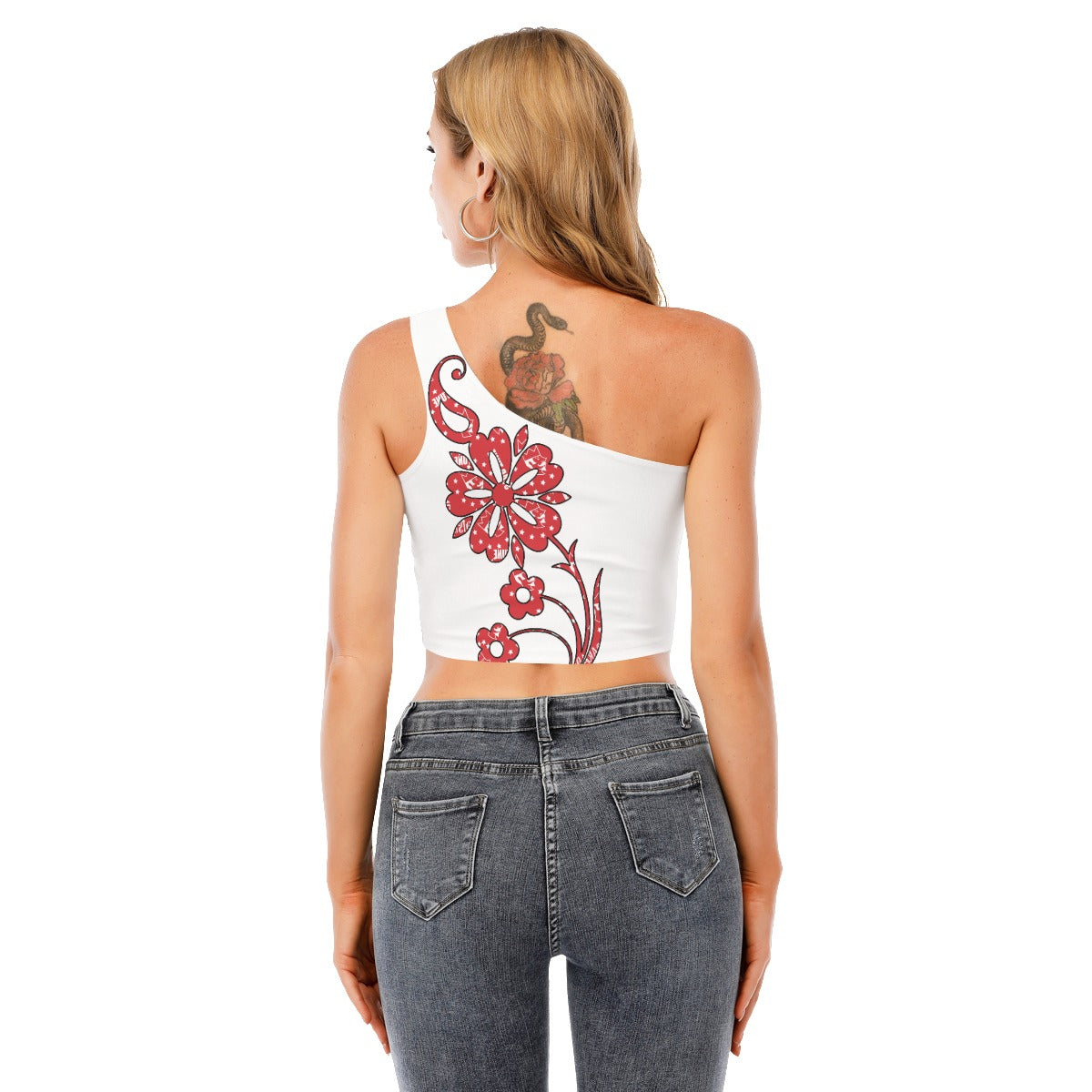 Women's One-Shoulder Cropped Top