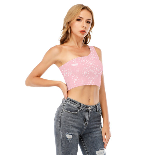 Women's One-Shoulder Cropped Top