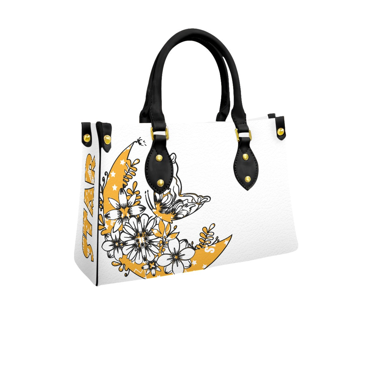 Women's Tote Bag With Black Handle