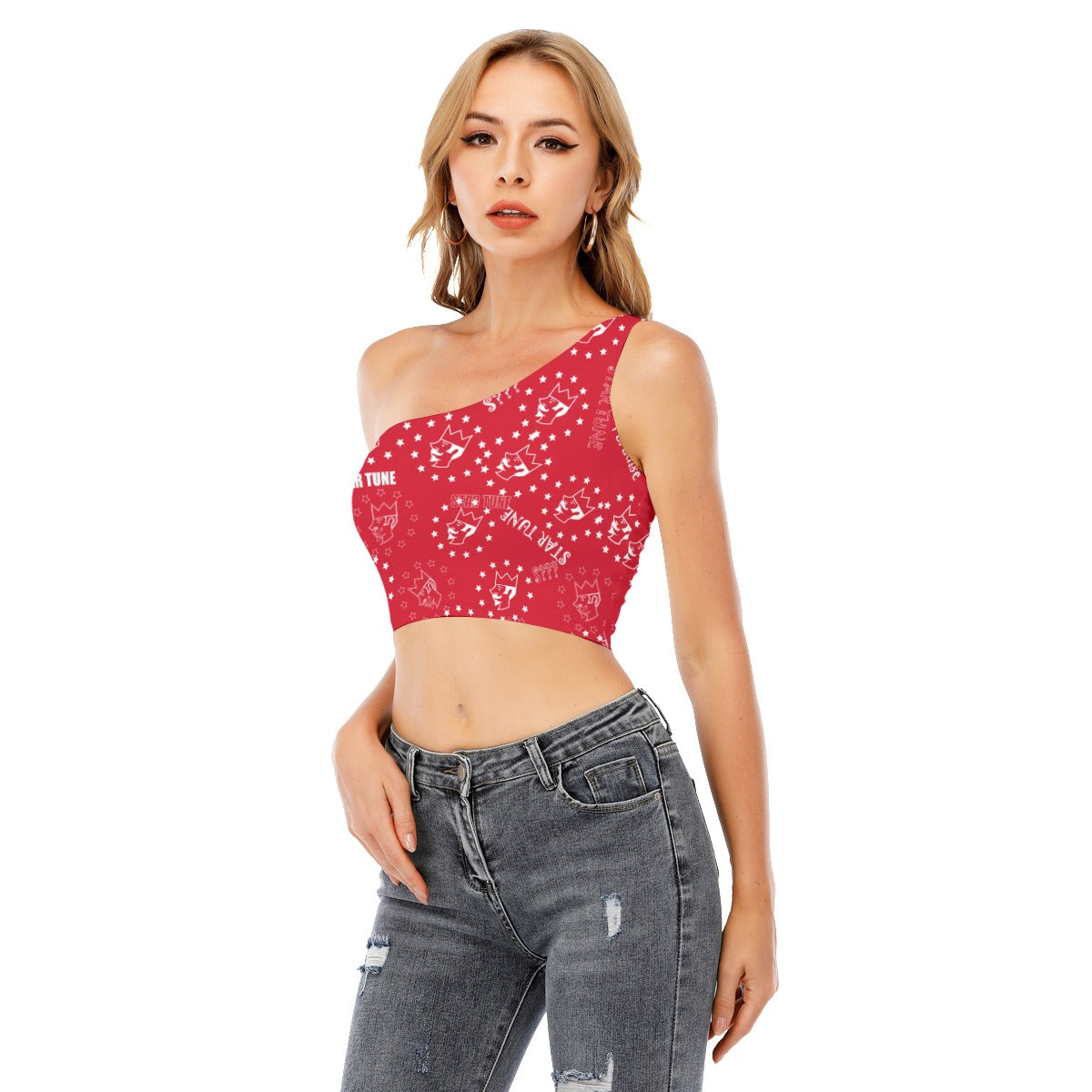 Women's One-Shoulder Cropped Top