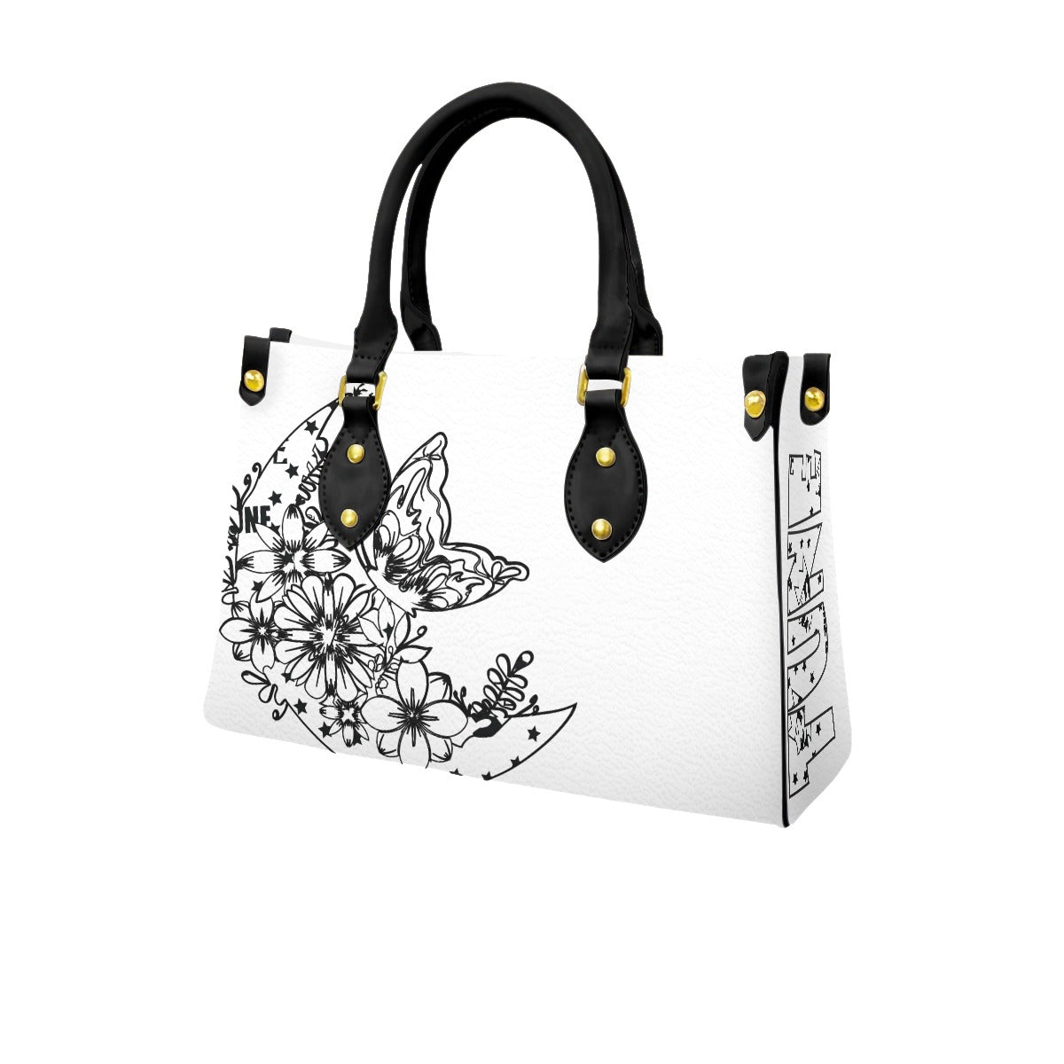 Women's Tote Bag With Black Handle