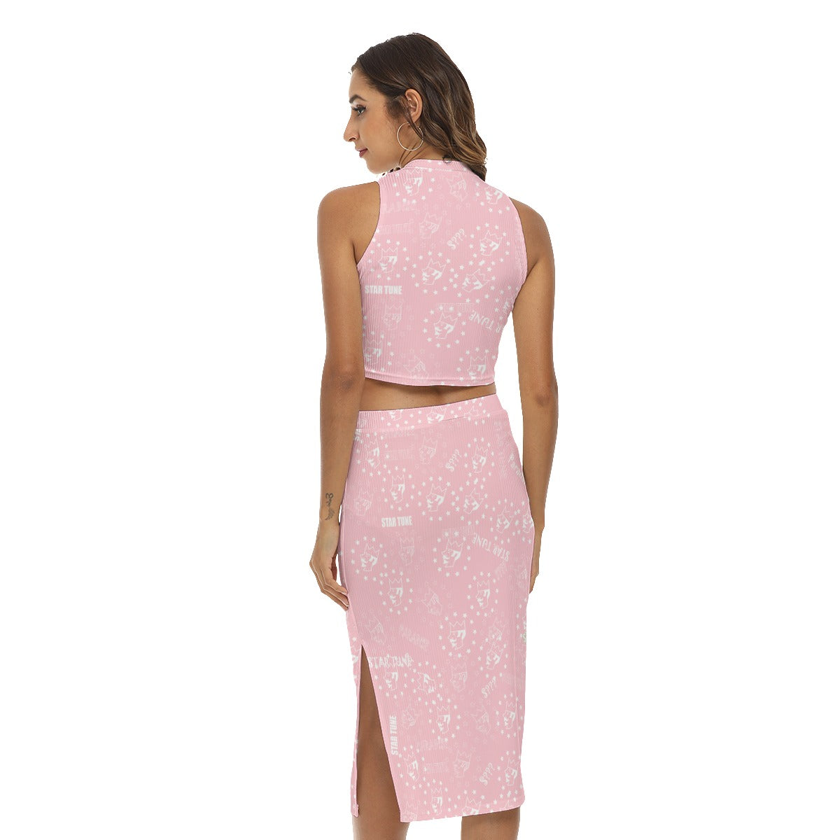 Women's Tank Top & Split High Skirt Set